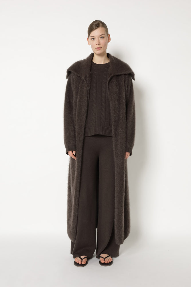 furry maxi coat