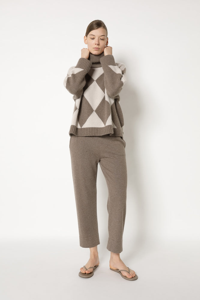 comfy argyle intarsia jumper