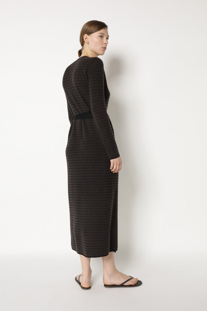 pure bird eye maxi wrap dress