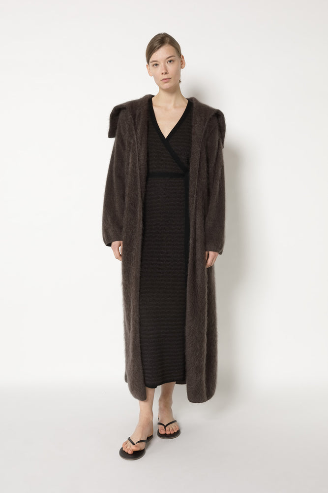 pure bird eye maxi wrap dress