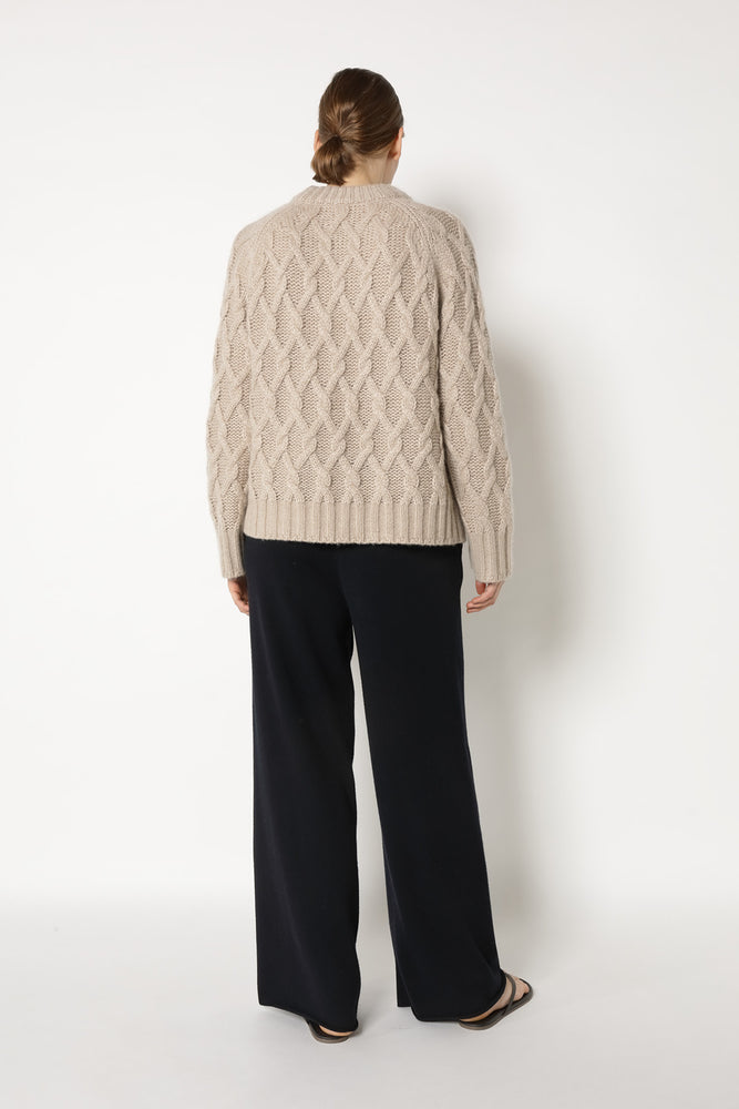 cosy argyle cable jumper