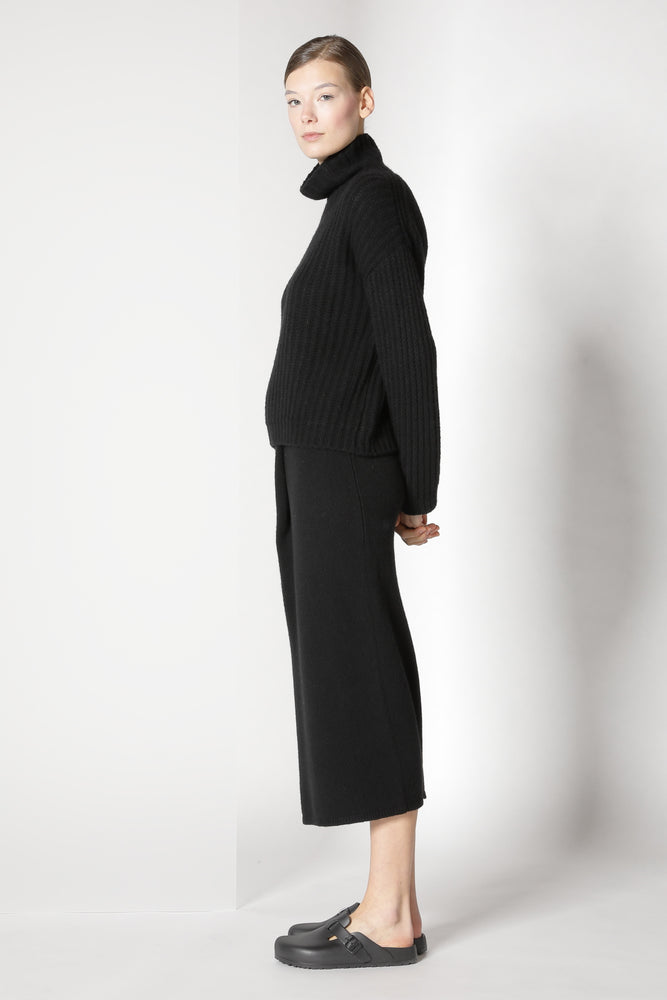 blurry ribbed turtleneck