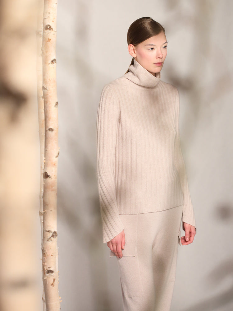 chilly ribbed turtleneck