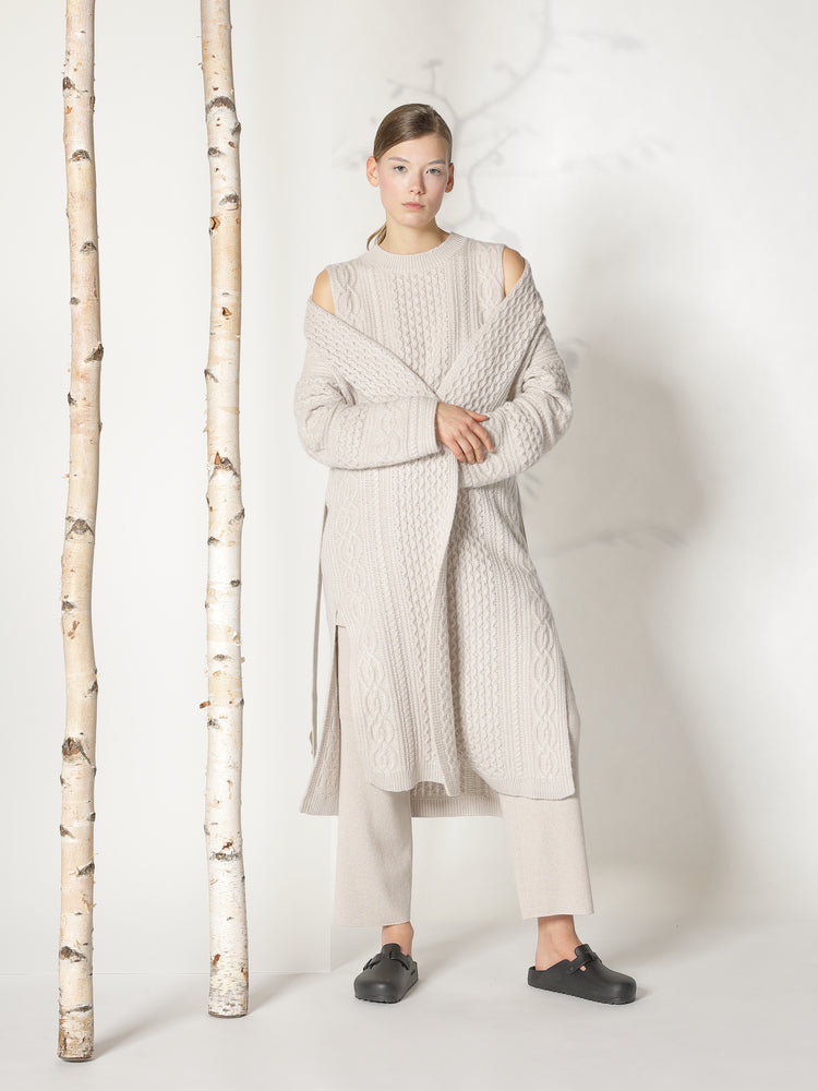 chilly cable maxi coat