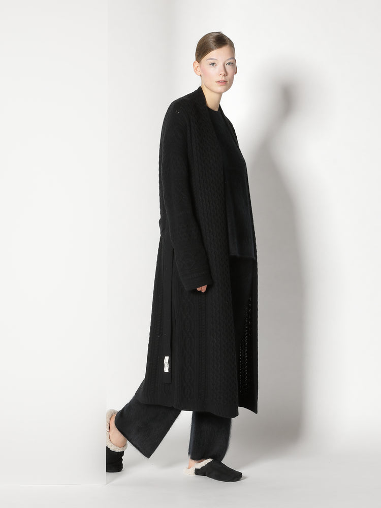 chilly cable maxi coat