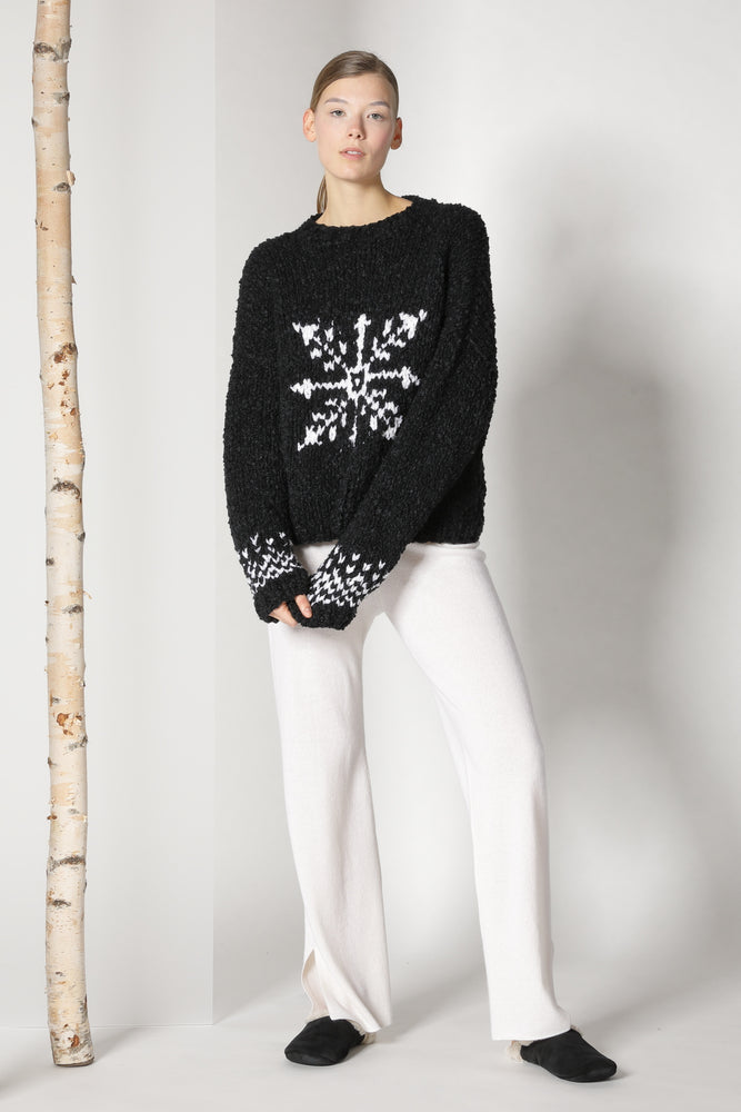 handknitted snowflake jumper