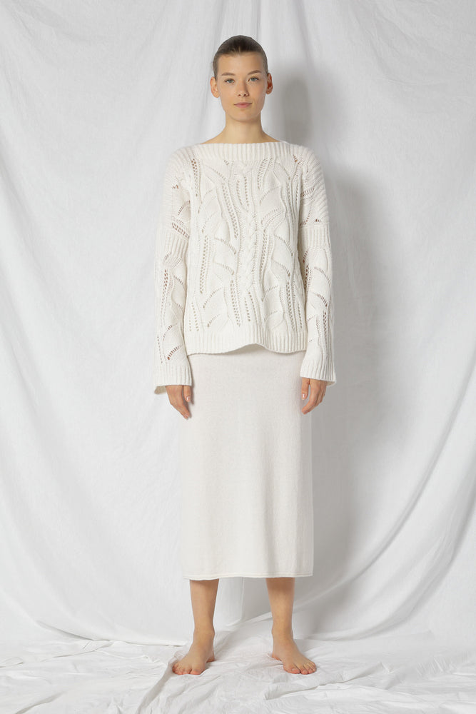 blurry fine maxi skirt