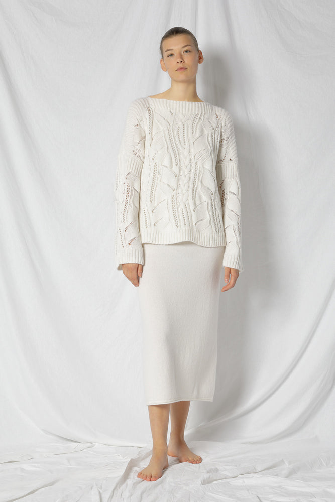 blurry fine maxi skirt