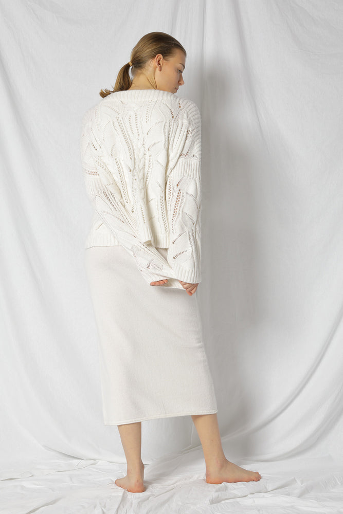 blurry fine maxi skirt