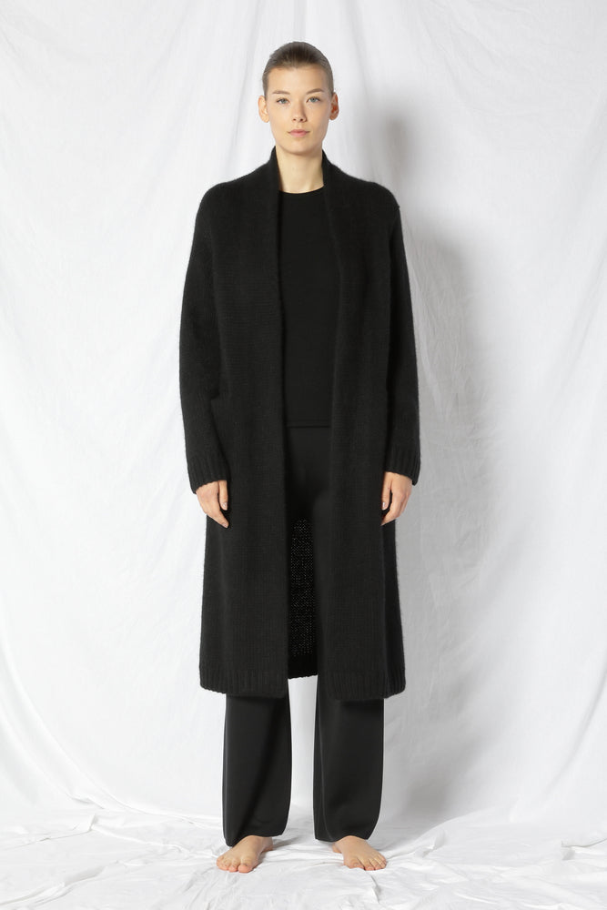 blurry chunky maxi coat