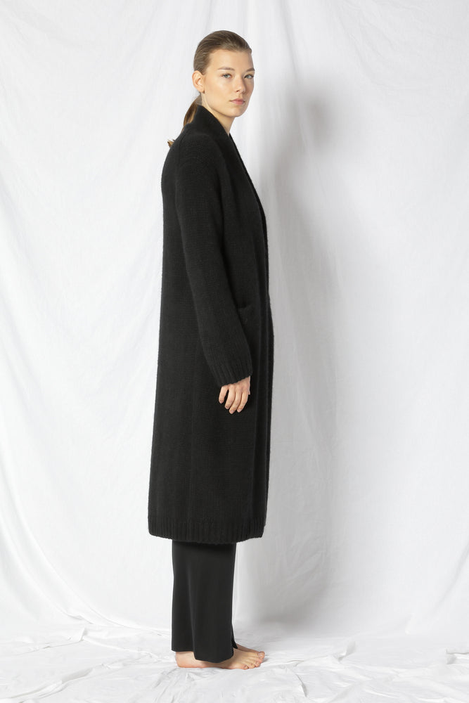 blurry chunky maxi coat