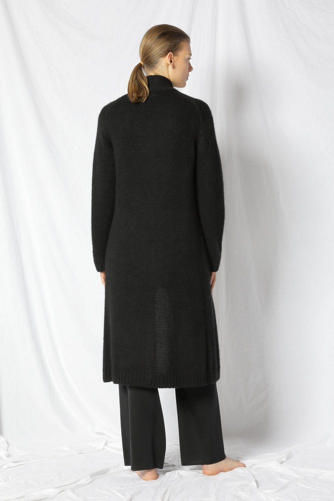 blurry chunky maxi coat