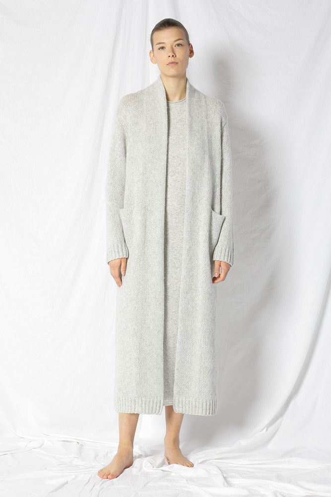 blurry chunky maxi coat