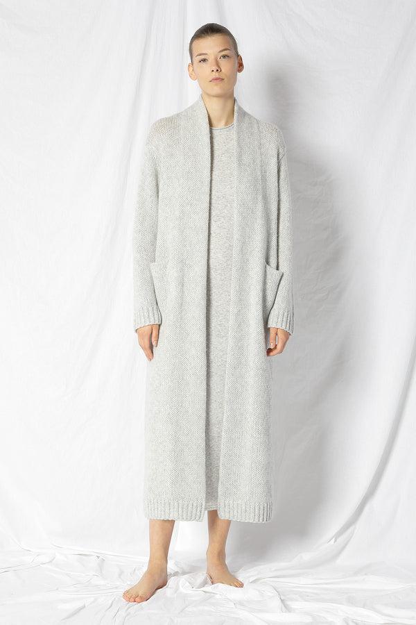 blurry chunky maxi coat