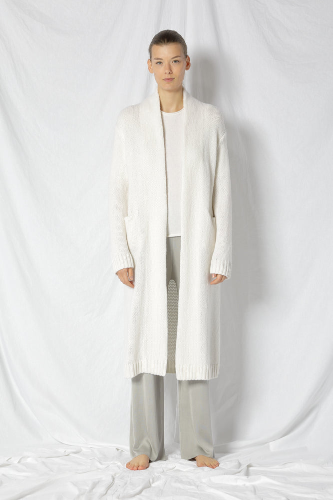 blurry chunky maxi coat