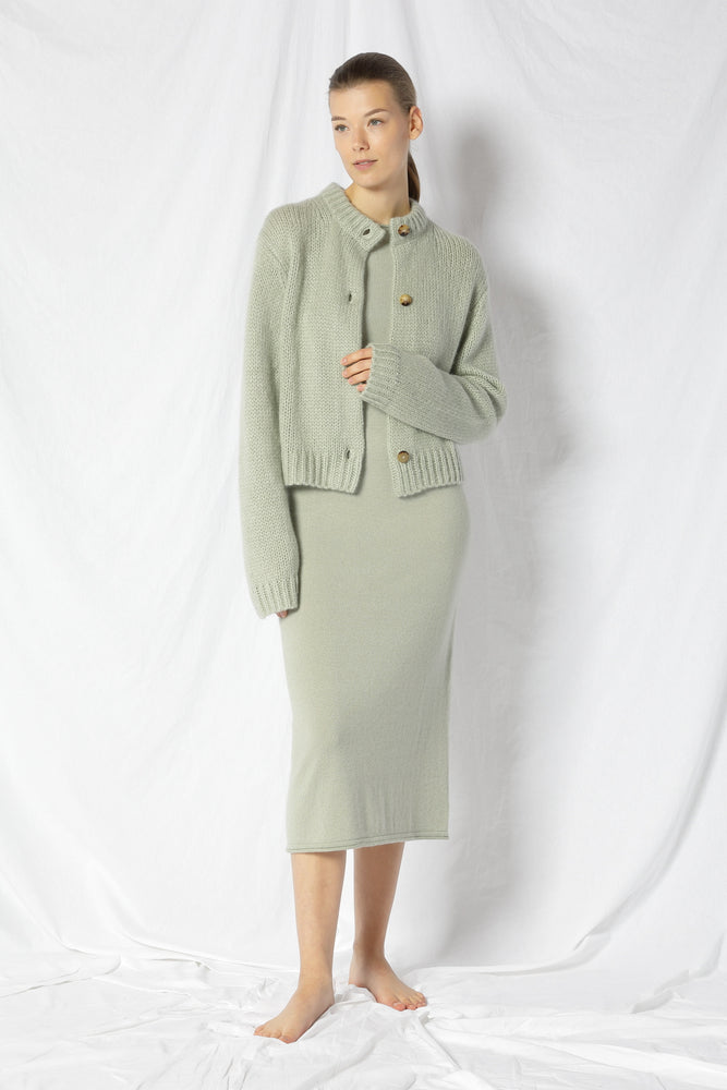 blurry chunky jacket