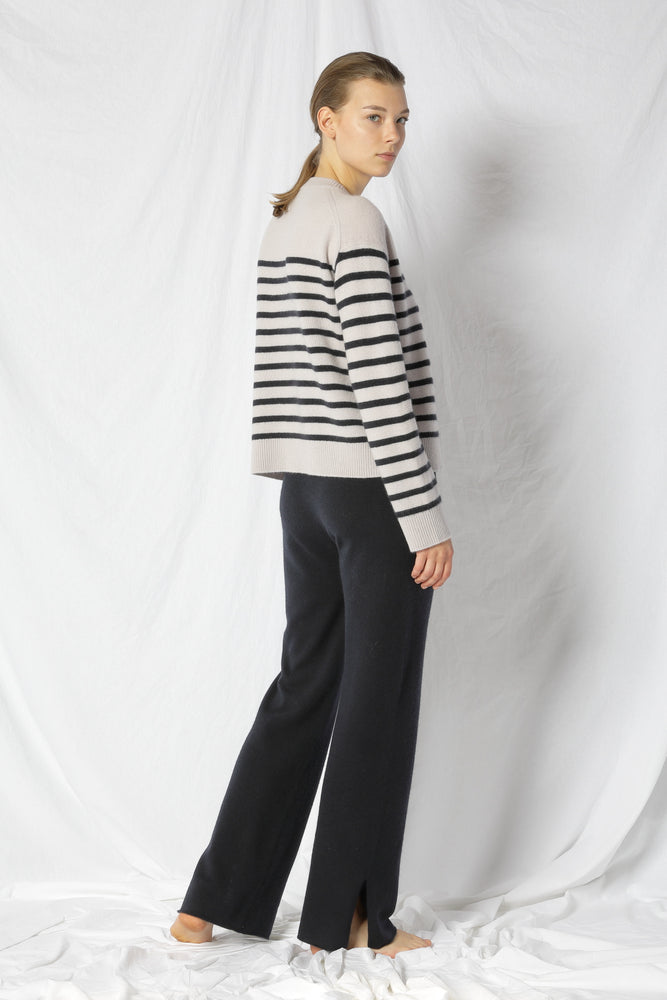 pure 2 ply striped jumper