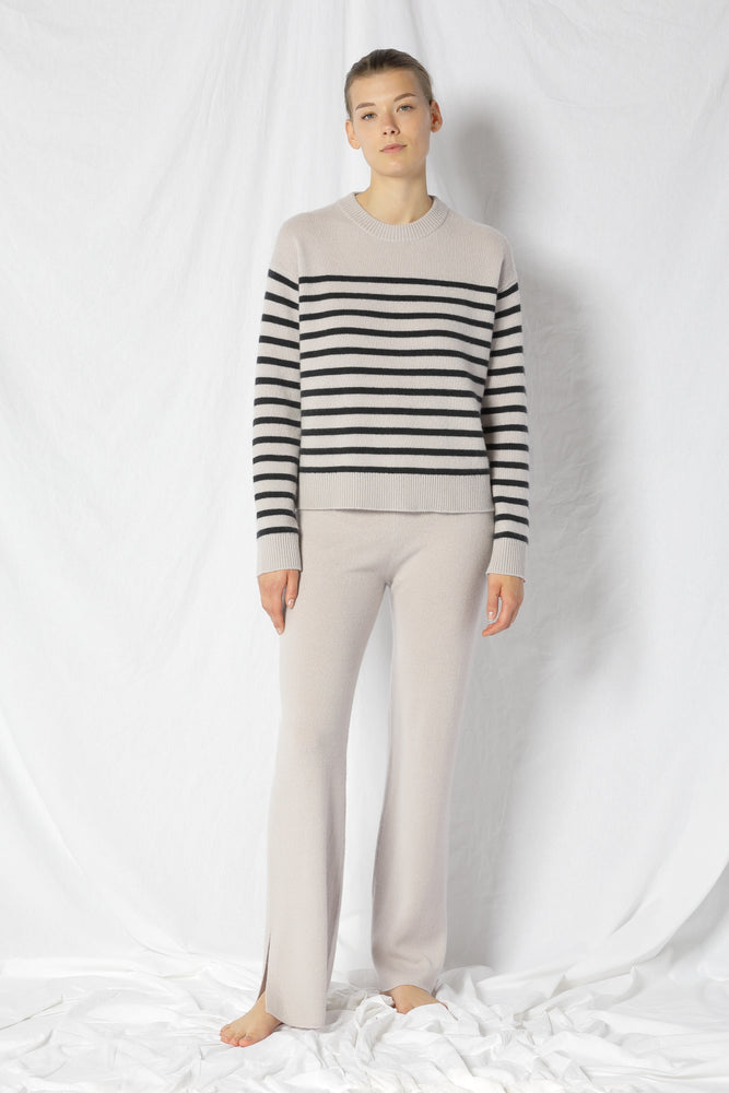 pure 2 ply striped jumper