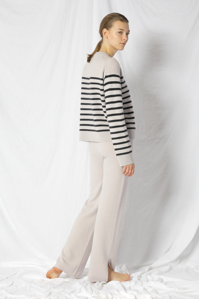 pure 2 ply striped jumper