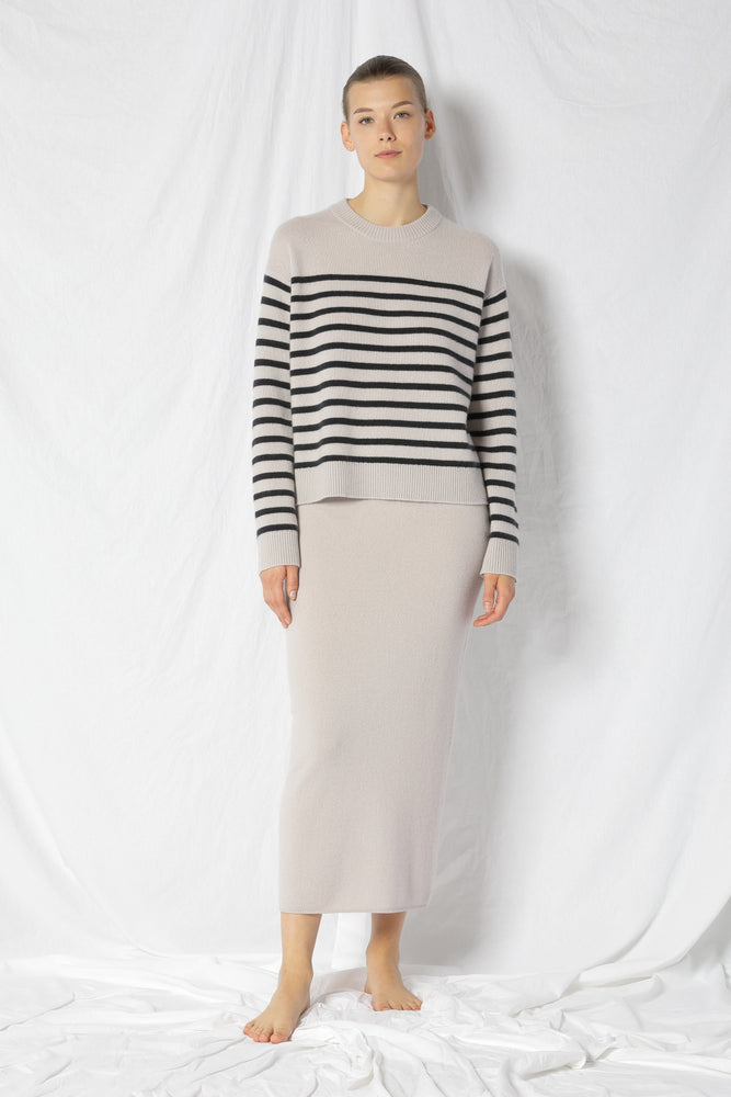 pure 2 ply striped jumper