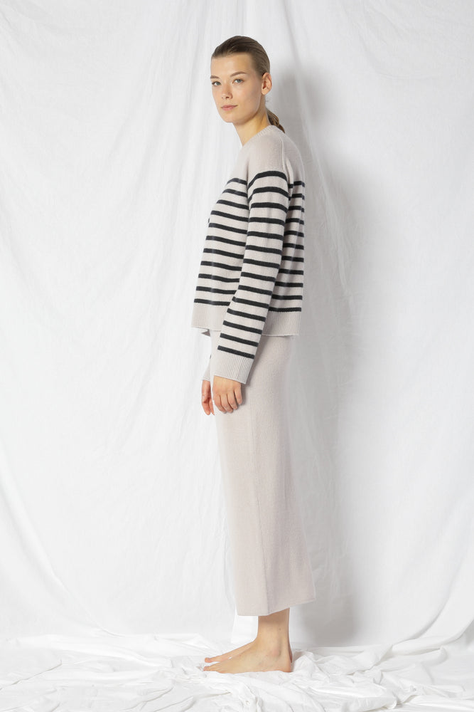 pure 2 ply striped jumper