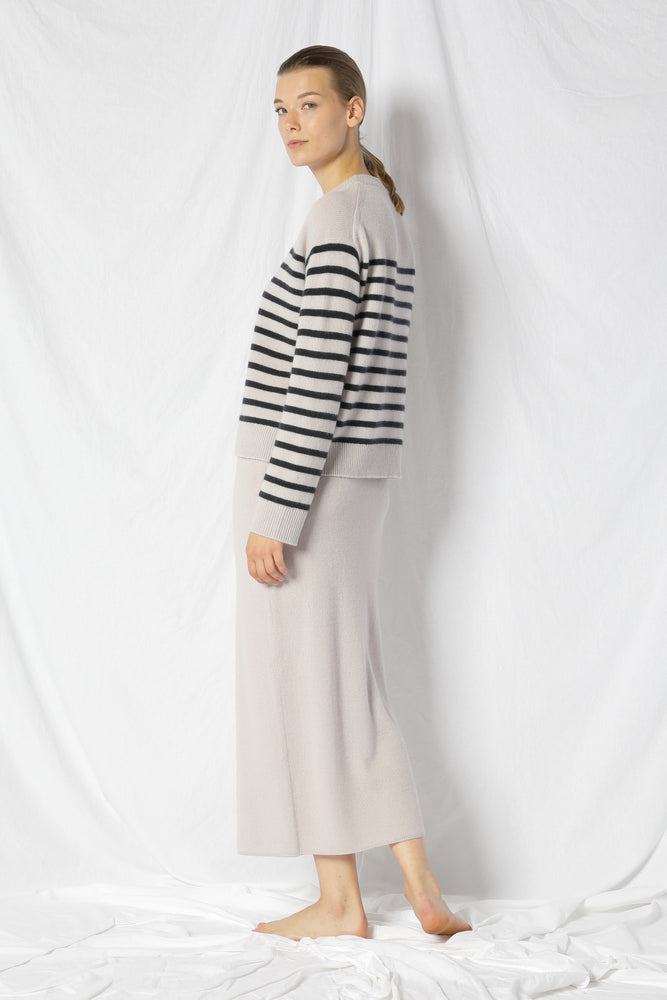 pure 2 ply striped jumper