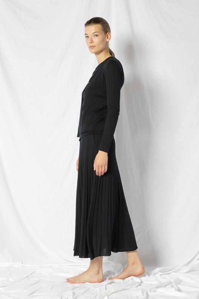 silky rib crew jacket