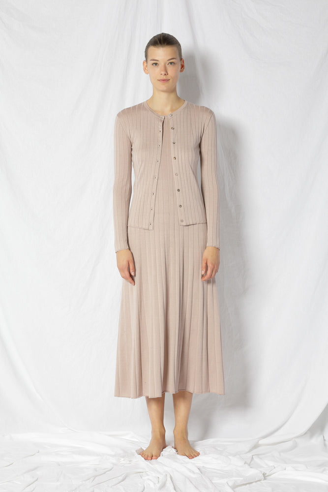 silky rib crew jacket