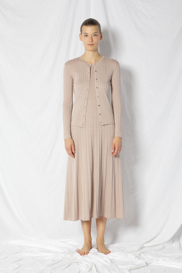 silky rib crew jacket