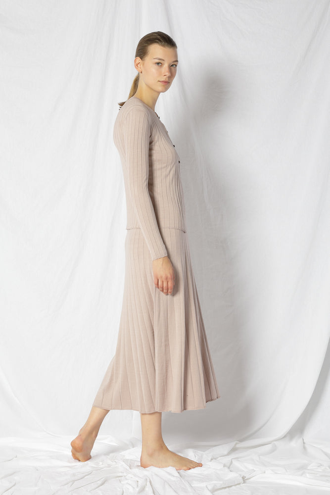 silky rib crew jacket