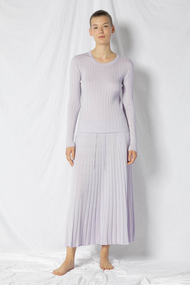 silky rib crew jumper