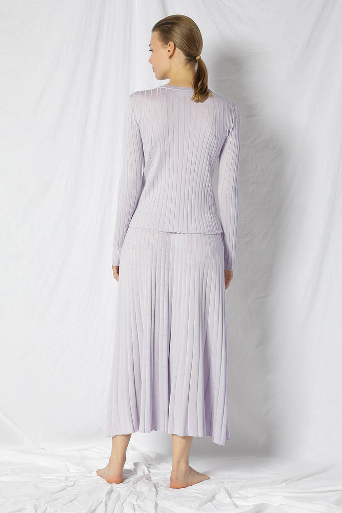 silky rib crew jumper