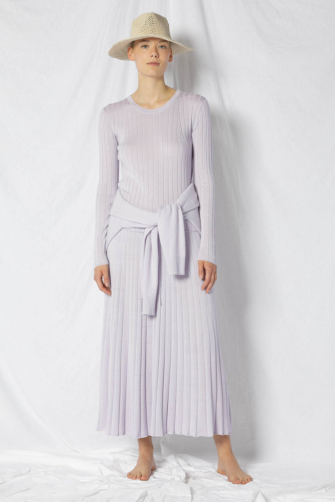 silky rib crew jumper