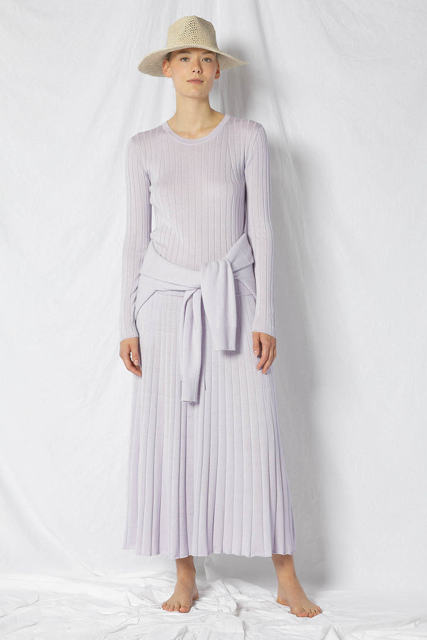 silky rib crew jumper