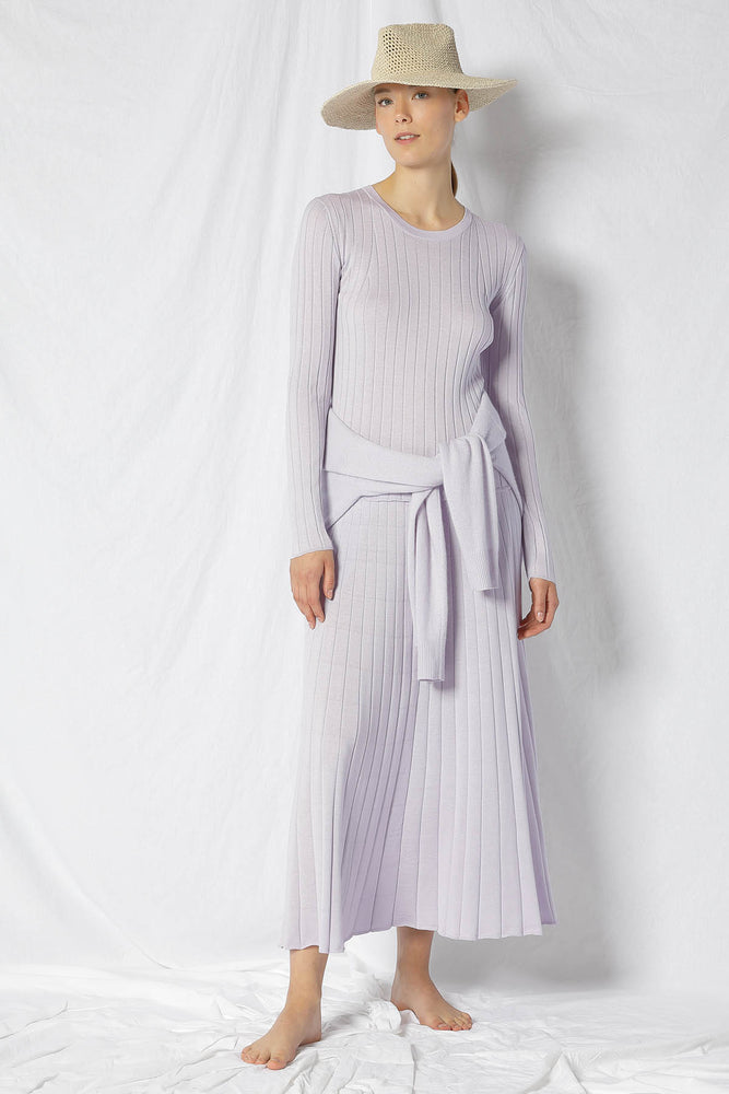 silky rib crew jumper