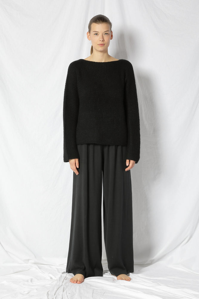 fluffy garter jumper