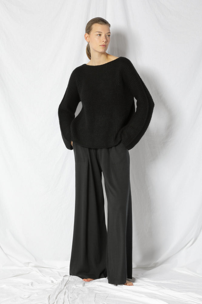 fluffy garter jumper