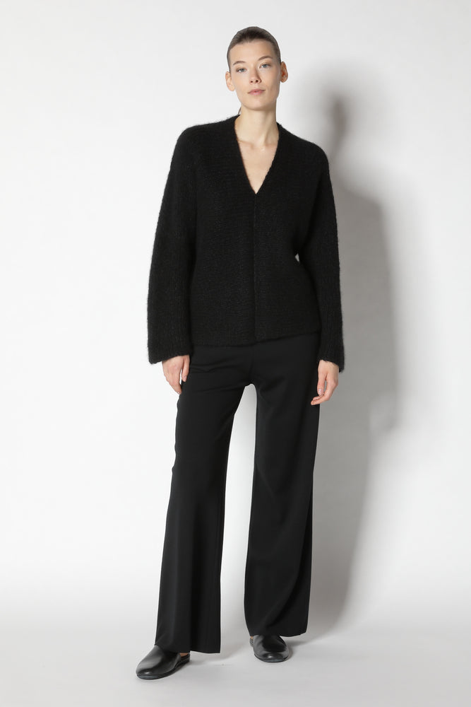 cloudy handknit V jumper