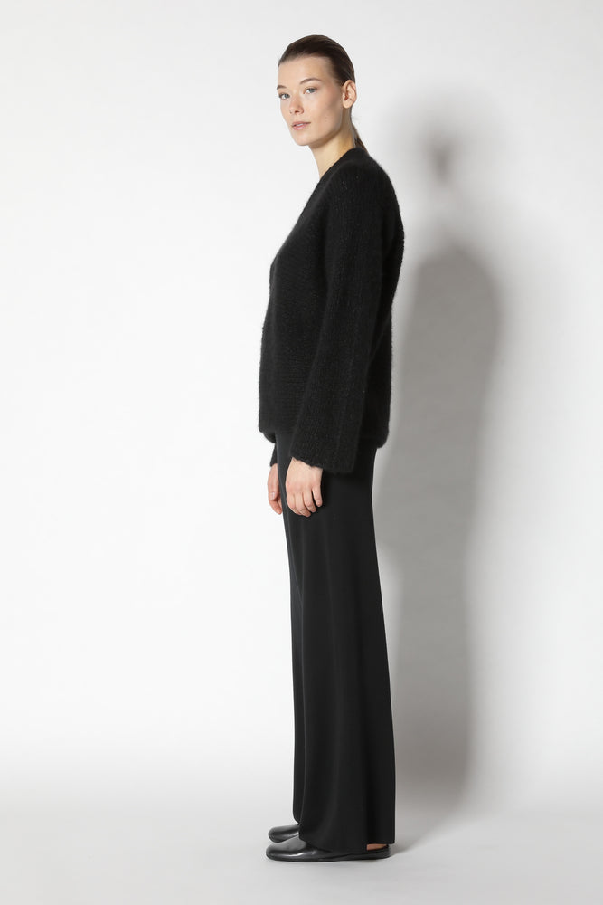 cloudy handknit V jumper