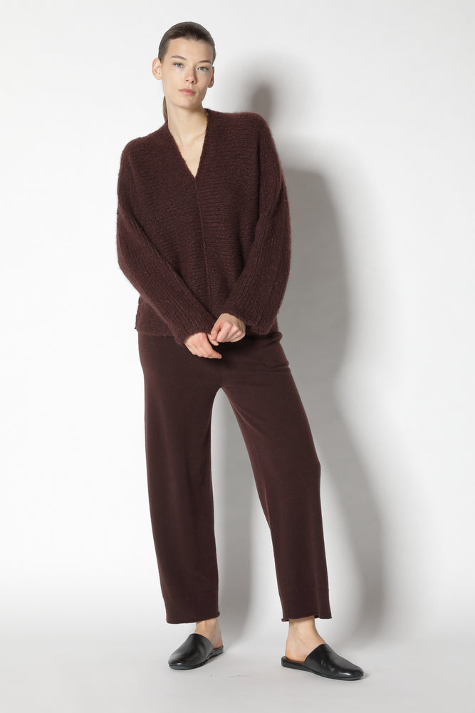 cloudy handknit V jumper