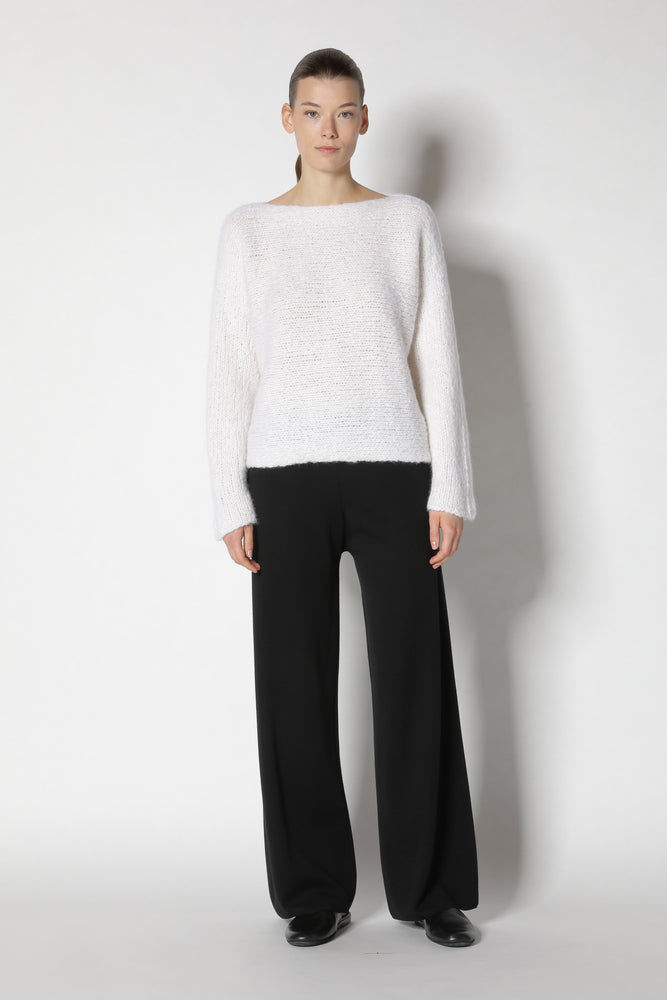 cloudy handknit boatneck jumper