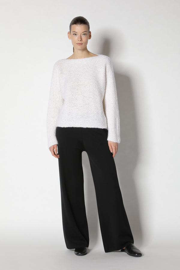 cloudy handknit boatneck jumper