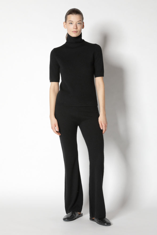 fluffy short sleeve turtle jumper