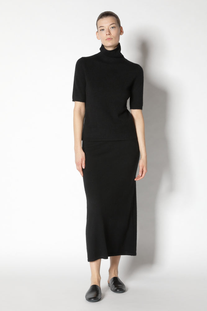 fluffy short sleeve turtle jumper