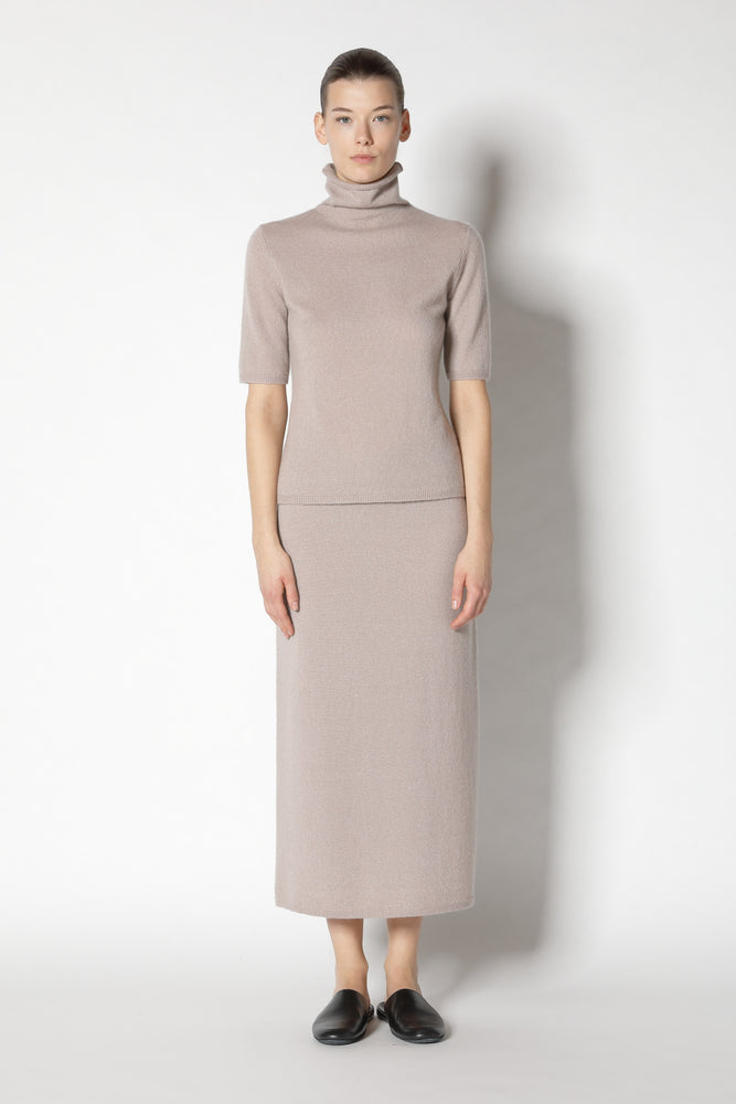 fluffy short sleeve turtle jumper