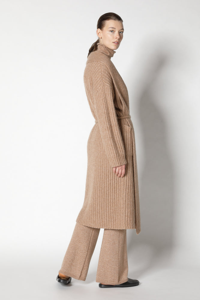 fluffy ribbed coat
