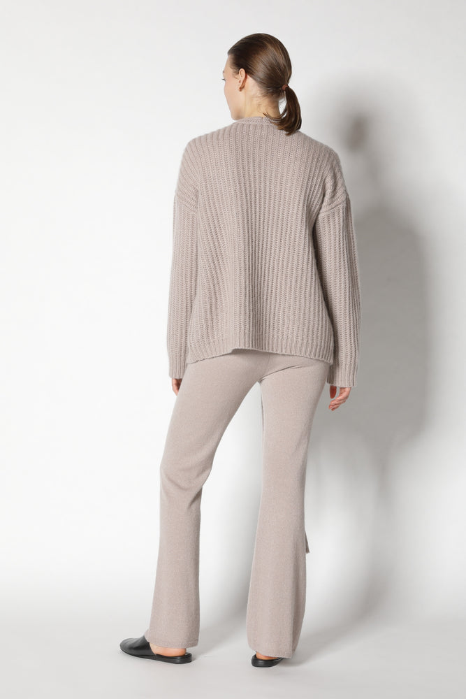 fluffy ribbed cardigan