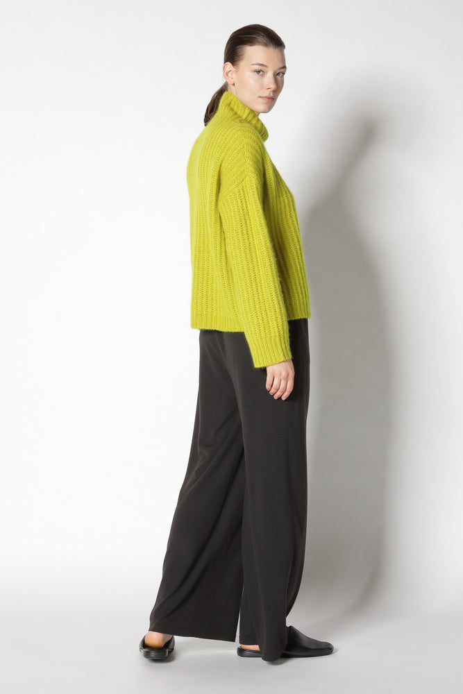 fluffy ribbed turtle jumper