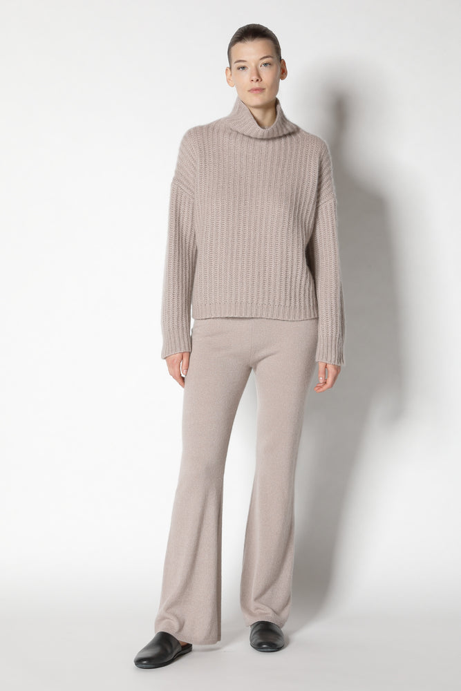 fluffy ribbed turtle jumper