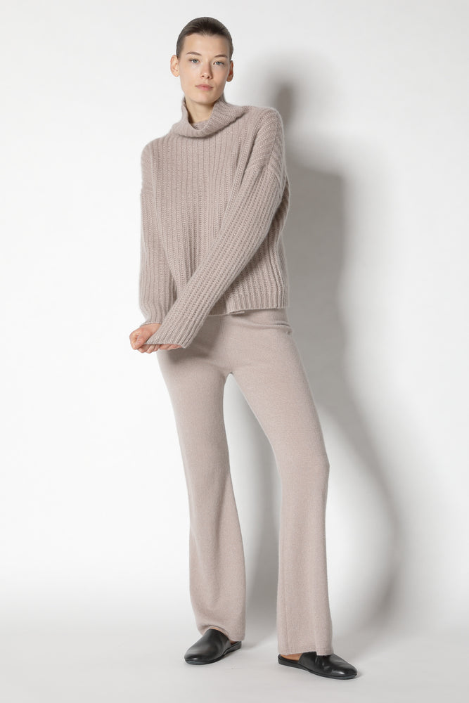 fluffy ribbed turtle jumper